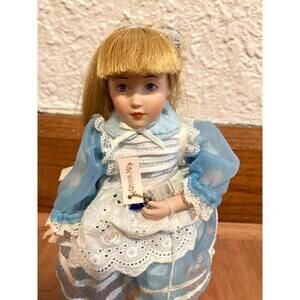 Alice in Wonderland Danbury Mint Storybook Doll Collection 11" Doll w/Coa NIB